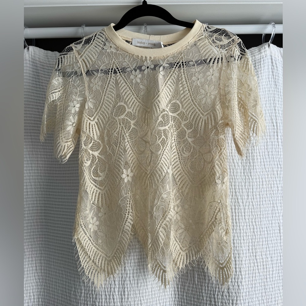 Bishop + Young Asymmetrical Embellished Blouse